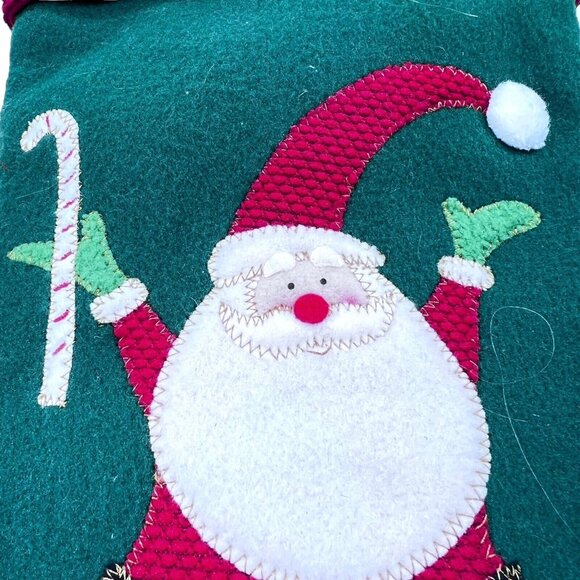 Christmas Stocking Fleece 3D Santa Candy Cane Sleigh Presents Prima Creations - Picture 2 of 12
